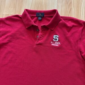 Vintage NC State Wolfpack Basketball Polo Collared Golf Shirt- Men’s XL